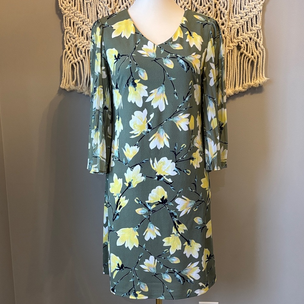 Floral Green Mini Dress